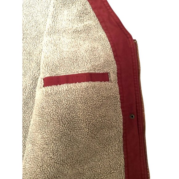 Duluth Trading Men's Iron Range Fire Hose Sherpa Canvas Chore Vest Size 2XL - Picture 8 of 15